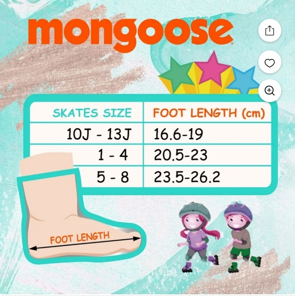 Mongoose Comfortable Quad Light-Up Skate Adjustable Size- - Picture 8 of 9